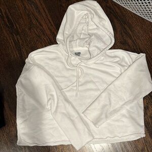 Aerie oversized cropped hoodie terry loop inside small